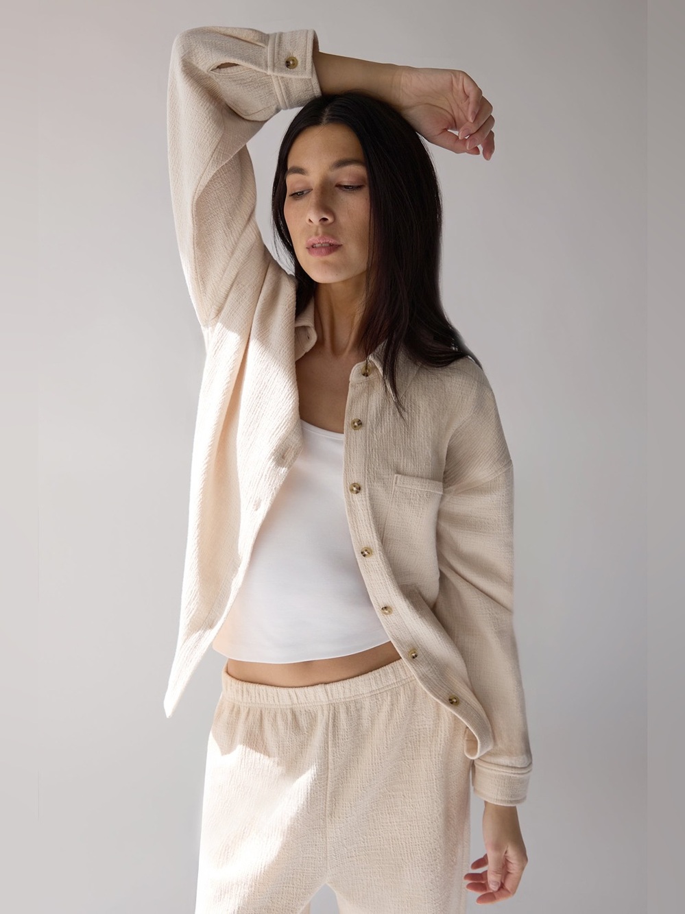 Oak + Fort Oversized Textured Knit Skirt